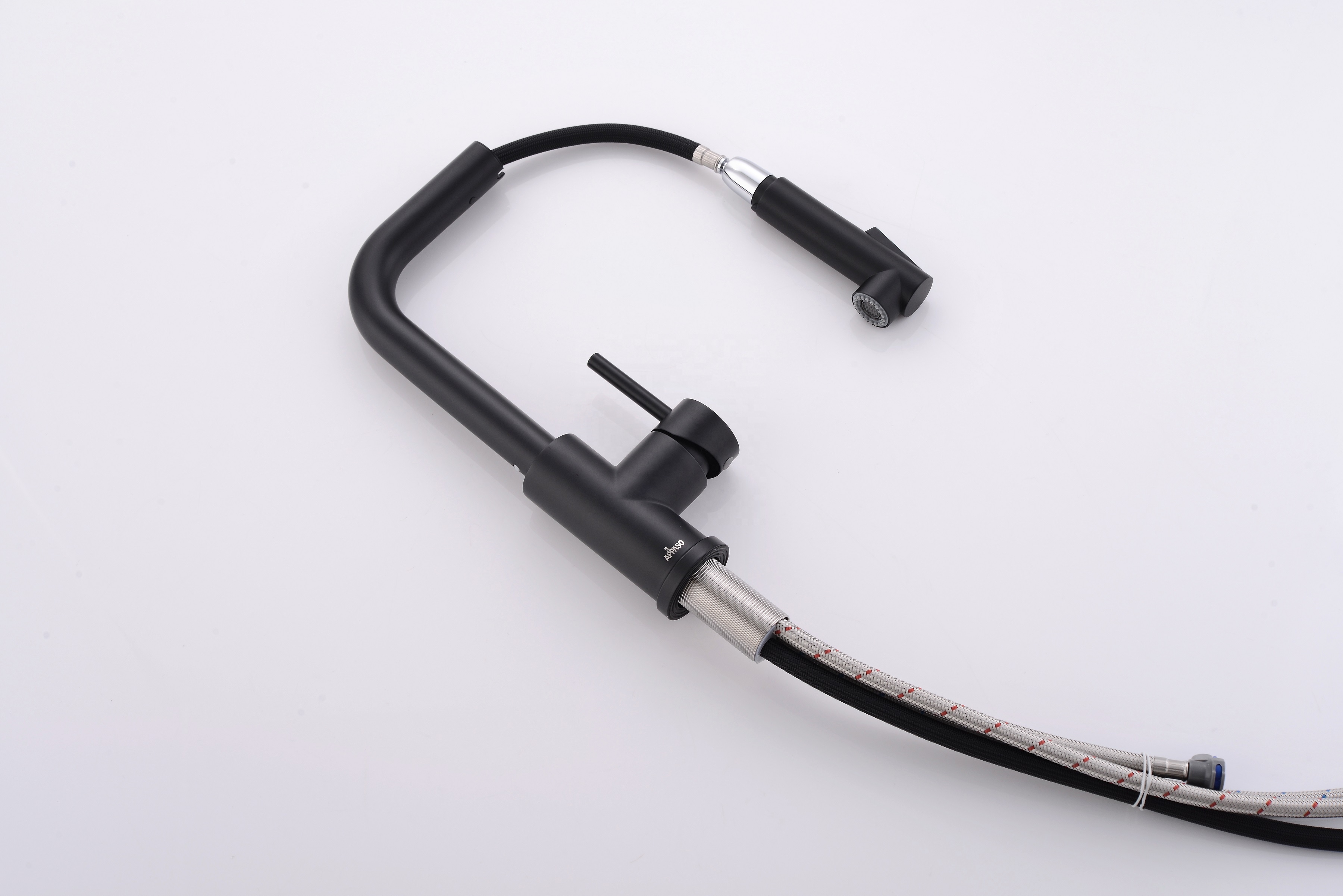 Grifo de acero inoxidable 304 caliente y frío, grifo negro, grifos de cocina, grifos mezcladores
