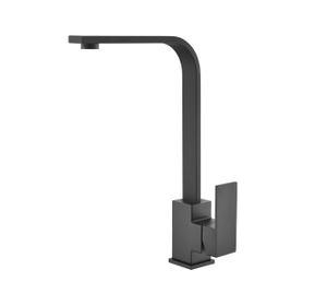 The Square Faucet Matte Black Nuevo diseño Modern Pull Out Spray Kitchen Faucet