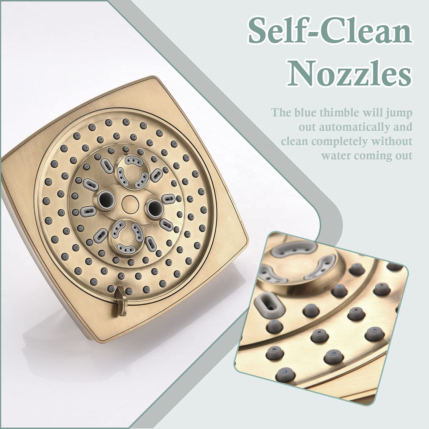 Juego de ducha Baño Grifos dorados Grifo de baño de latón macizo Juego de grifo de baño dorado