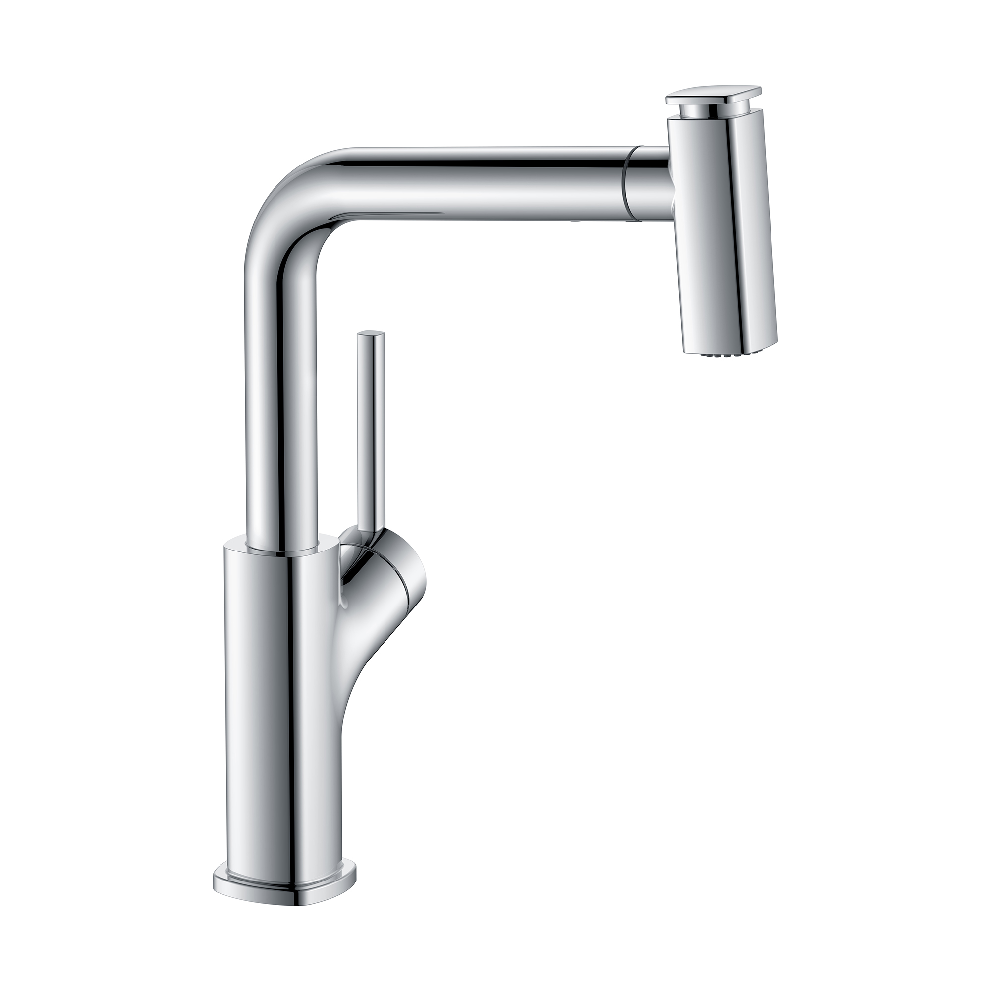 Retiro de los grifos de la cocina del negro de la forma cuadrada del nuevo diseño de Chrome
