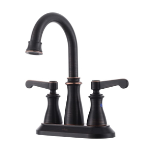 Grifo de baño de bronce frotado con aceite Grifos de baño de dos manijas 3 orificios