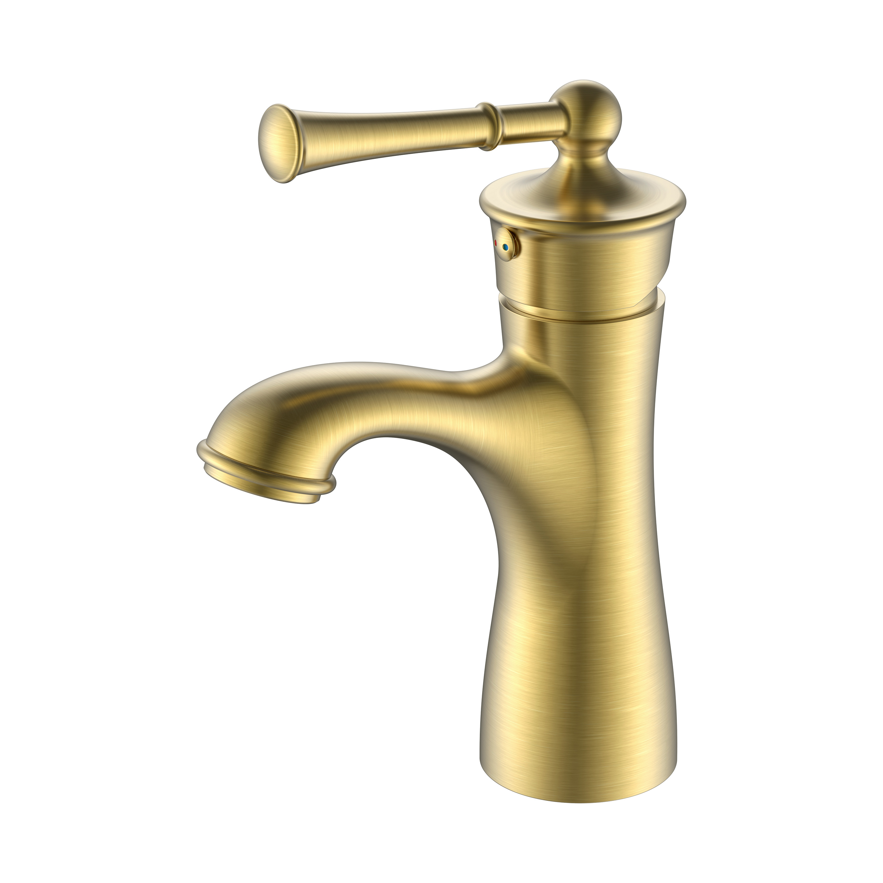 Grifo de baño de latón antiguo Grifo de lavabo de baño de oro Grifos de baño de un solo orificio