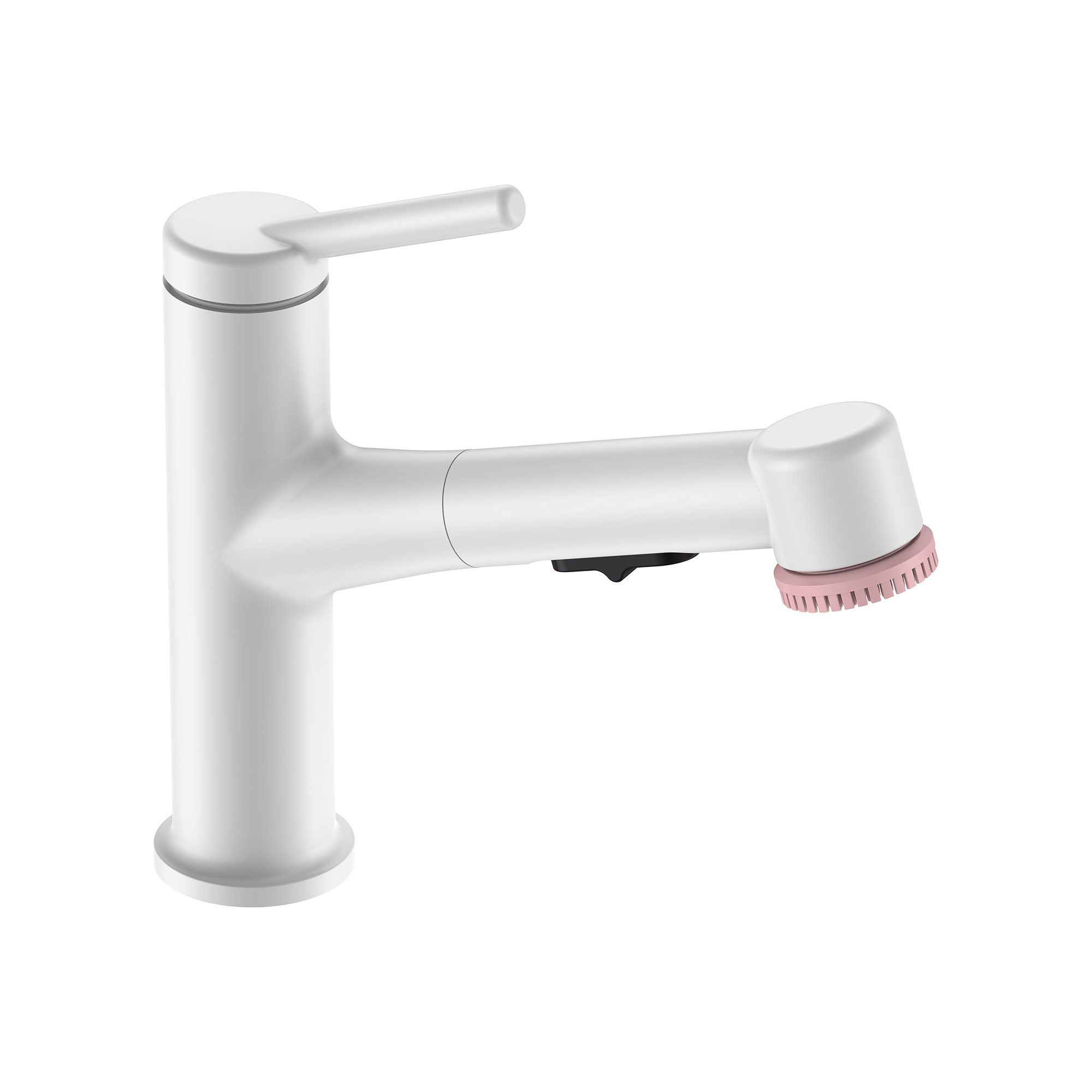 Elegante grifo de lavabo blanco Monomando Grifos de baño negros