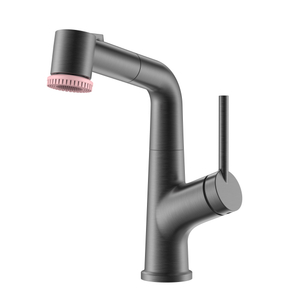 Grifo de baño alto de metal de pistola Grifo de baño extraíble con cepillo de belleza