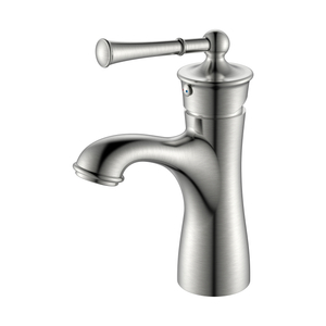 Grifos de baño Grifos de baño de un solo orificio de níquel cepillado