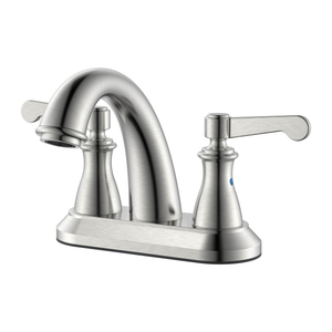 Grifo de baño de níquel cepillado Grifo de baño de 3 orificios Grifo de baño de dos manijas 