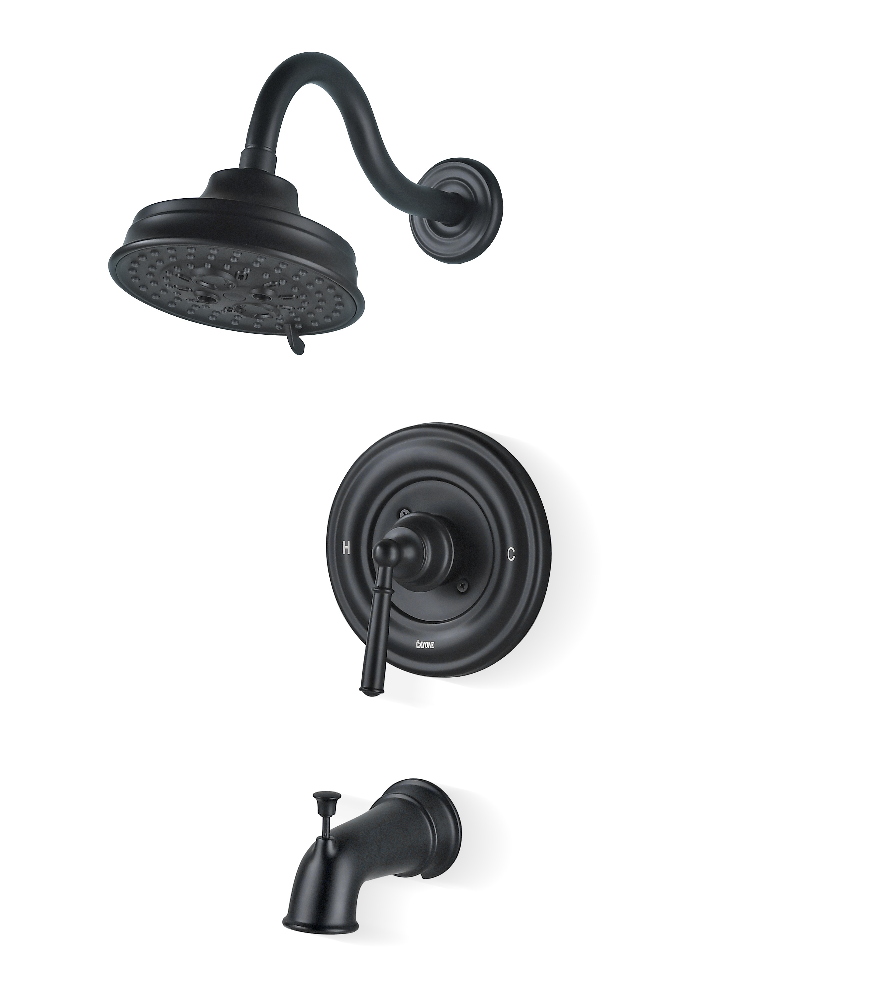 Juego de ducha y baño negro redondo de fábrica Lluvia para juego de ducha de grifo de baño