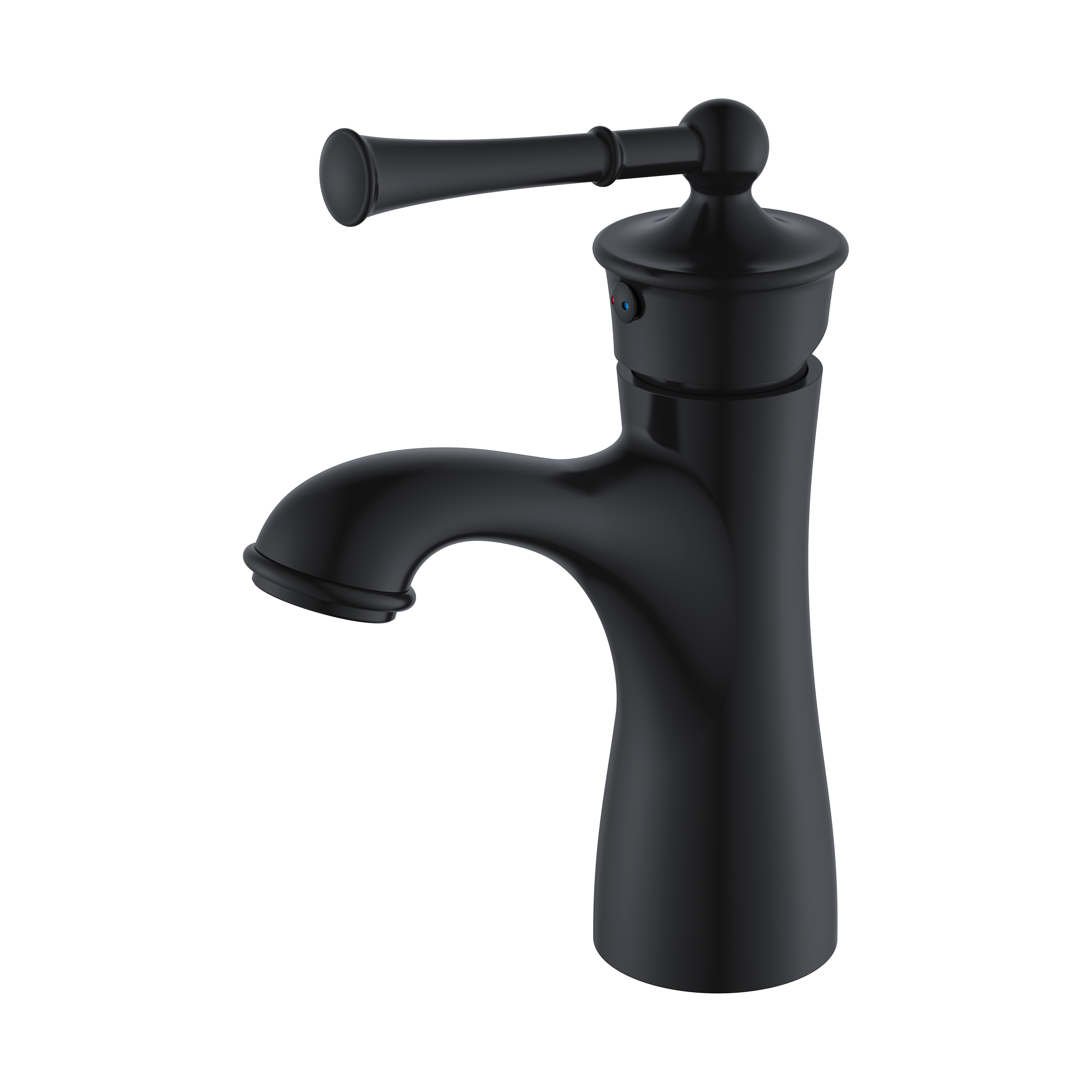 Grifos de baño negros Grifo de baño de un solo orificio negro mate