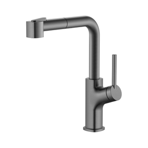 Grifo de cocina extraíble de acero inoxidable negro de nuevo diseño