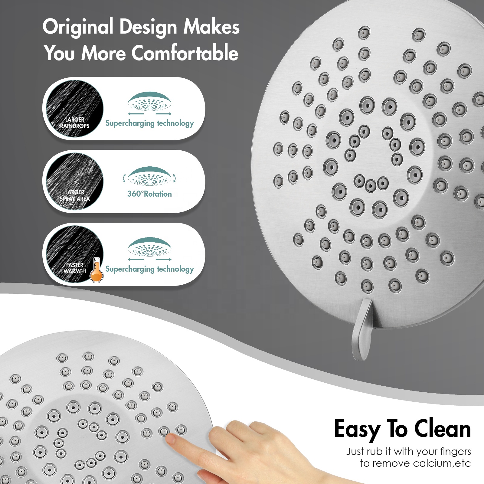 Conjunto de sistema combinado de ducha de estilo simple de moda moderna Baño Oro