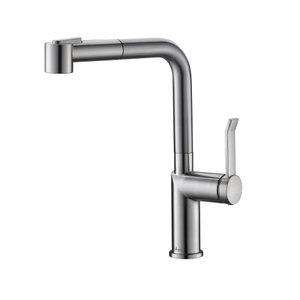 Grifo de cocina extraíble de estilo moderno de níquel cepillado
